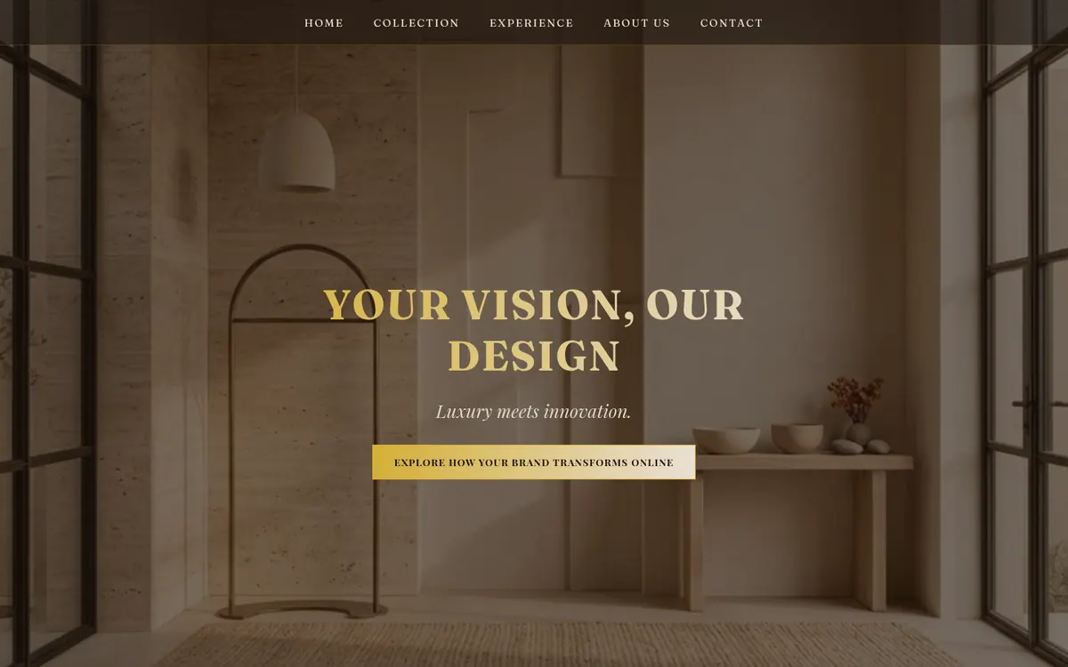 Opening view of the Retail Storefront website